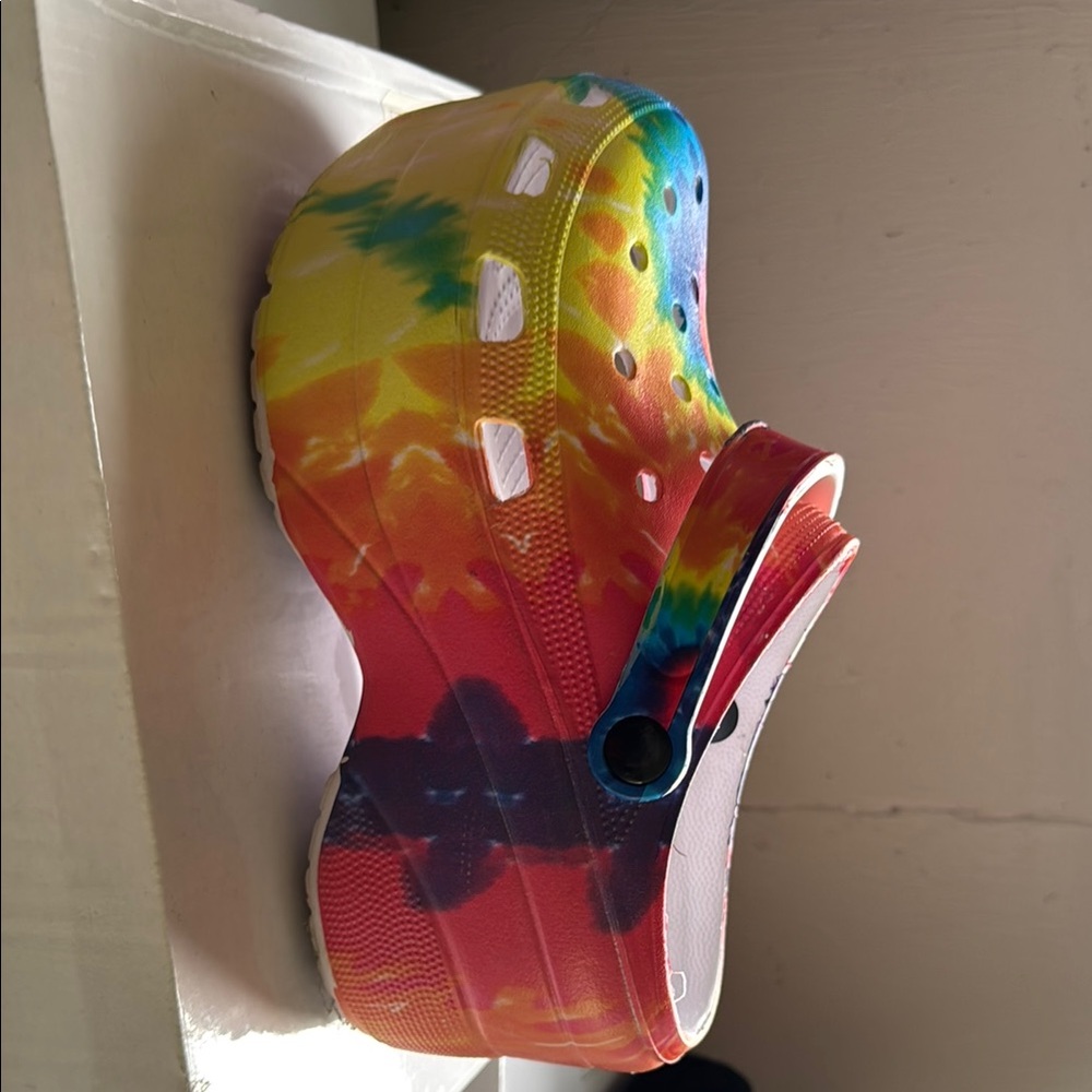 SHEIN Kids Rainbow Tie-Dye Clogs